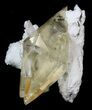 Gemmy, Twinned Calcite Crystal On Barite - Elmwood #33809-1